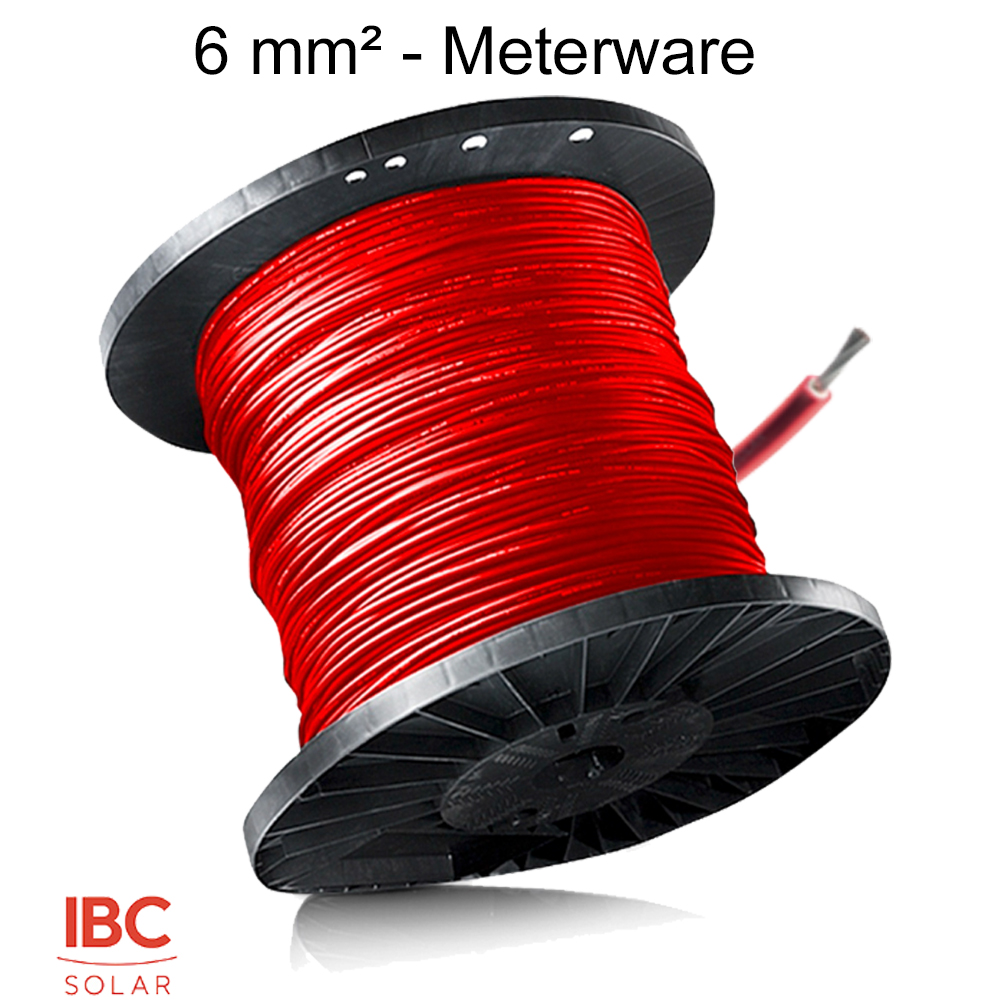PV-Solarkabel IBC FlexiSun 1x6mm² Rot – Meterware - 0% MwSt.