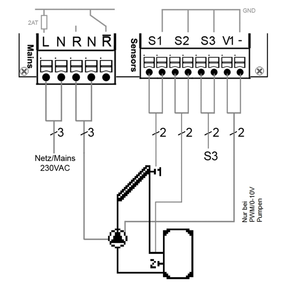 SOREL Solarsteuerung Solarregler Temperaturdifferenzsteuerung STDC V3 (inkl. 2 x PT1000 Fühler)