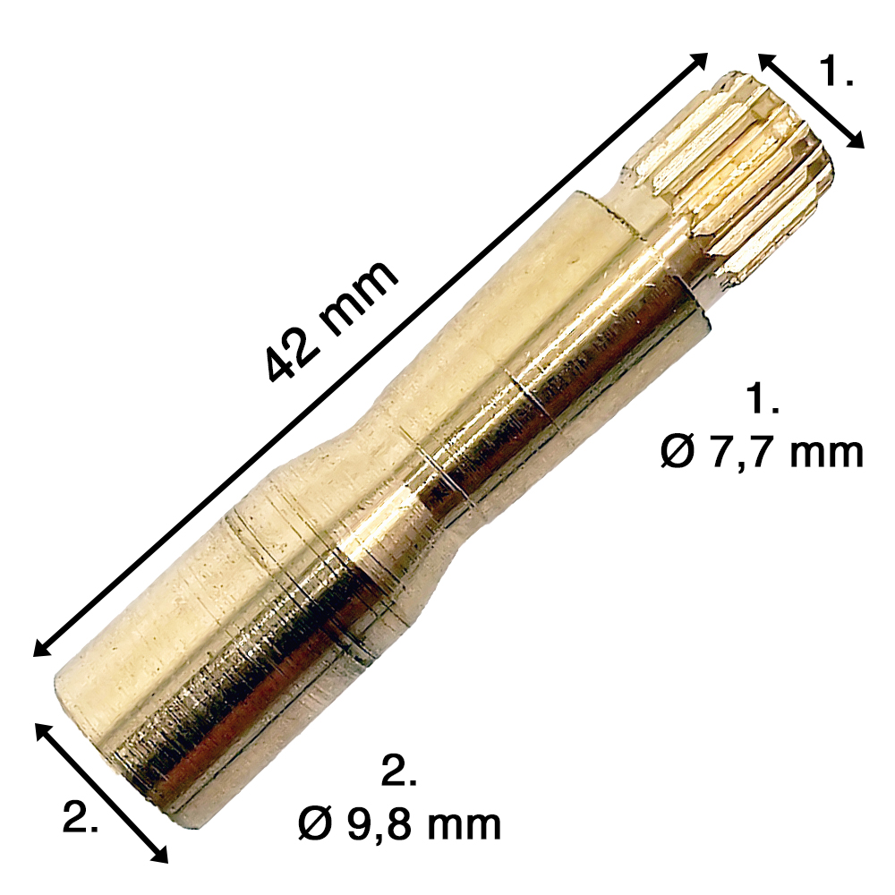 Aqua-Plus - PPR Rohr Spindelverlängerung für Absperrhahn 20 & 25mm