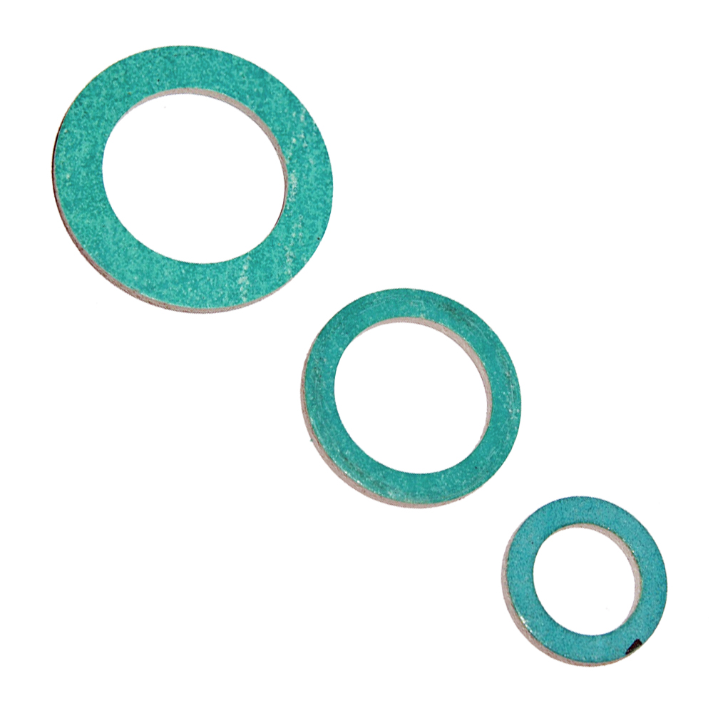 DI-Set-01 Set Hochtemperatur Dichtungen für Solar, Heizung & Wasser – Flachdichtungen von 3/8" bis 2 1/2" – hitzebeständig bis 250 °C, kurzzeitig 350 °C, inkl. Zulassungen