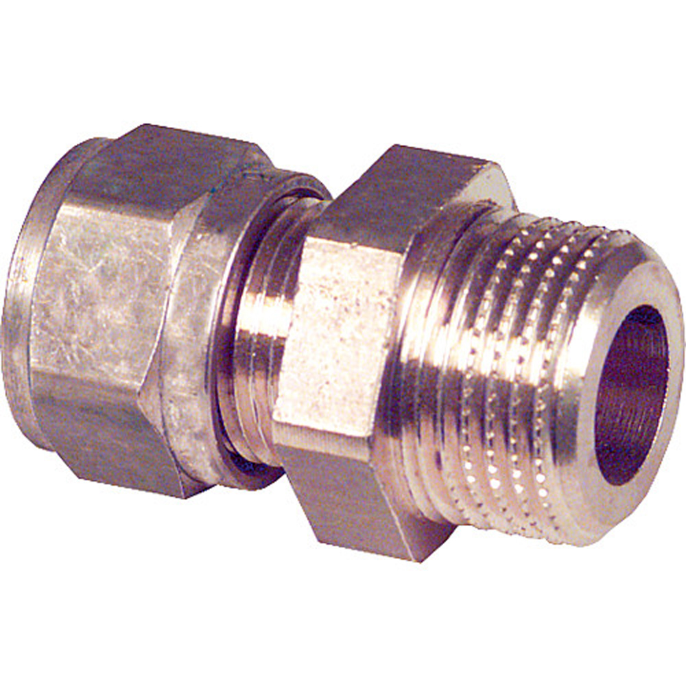 Klemmringverschraubung aus Messing, AG 10mm x DN15