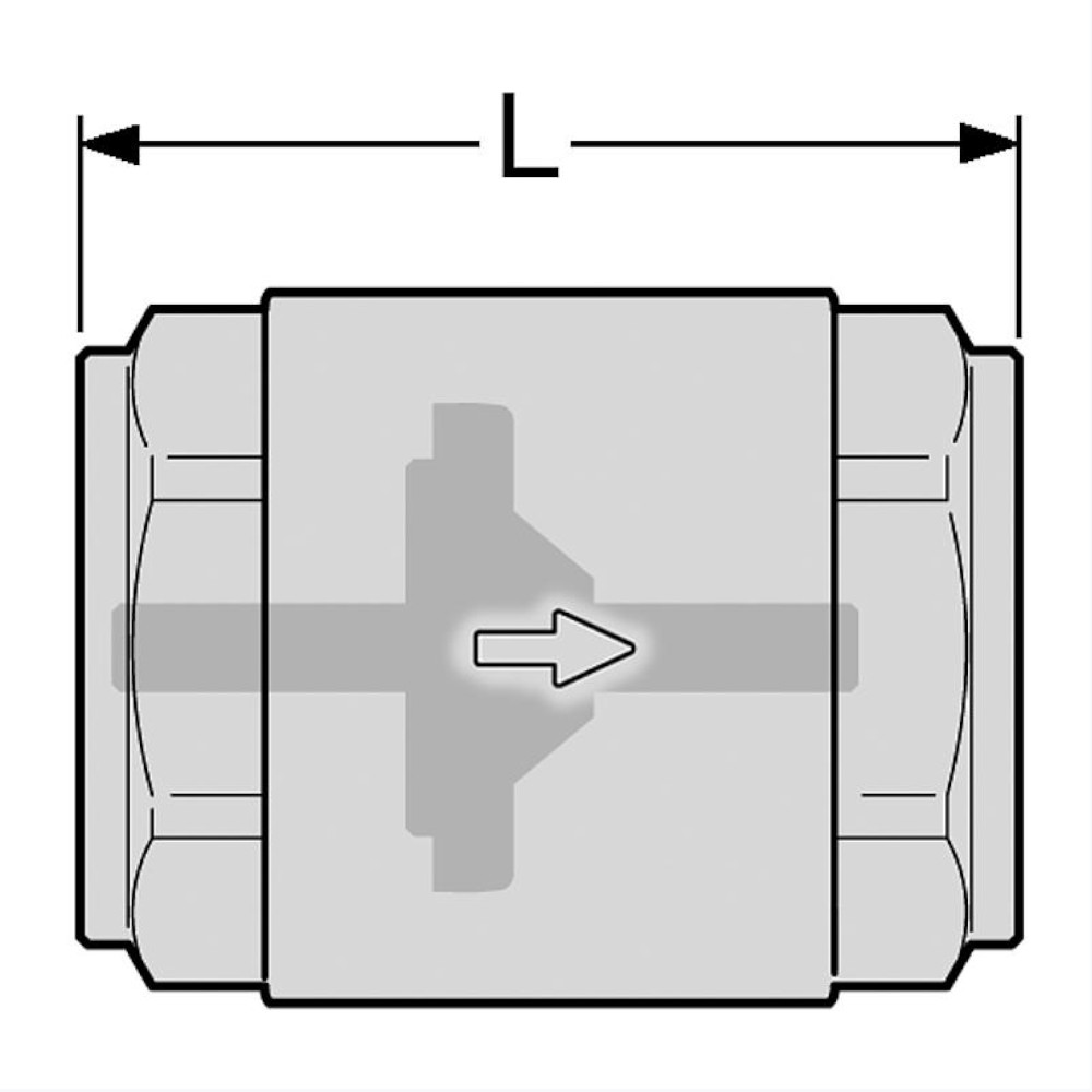 9003101-02 Rückschlagventil 3/8" bis 2" IG Schwerkraftbremse Innengewinde