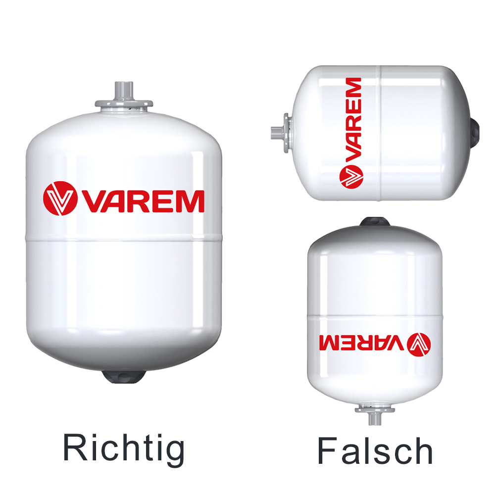 SOLARVAREM CE 5L - 40L Ausdehnungsgefäß Solaranlagen + Wandhalterung