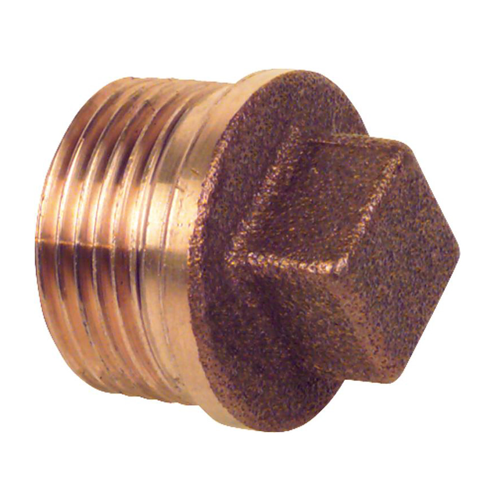 Rotguss Stopfen 1/4" bis 1 1/2" AG mit Rand Gewindefitting Typ 3290