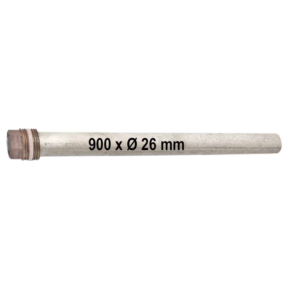 Magnesiumanode 900 x Ø26 mm, DN25 1" Opferanode Schutzanode Verzehranode