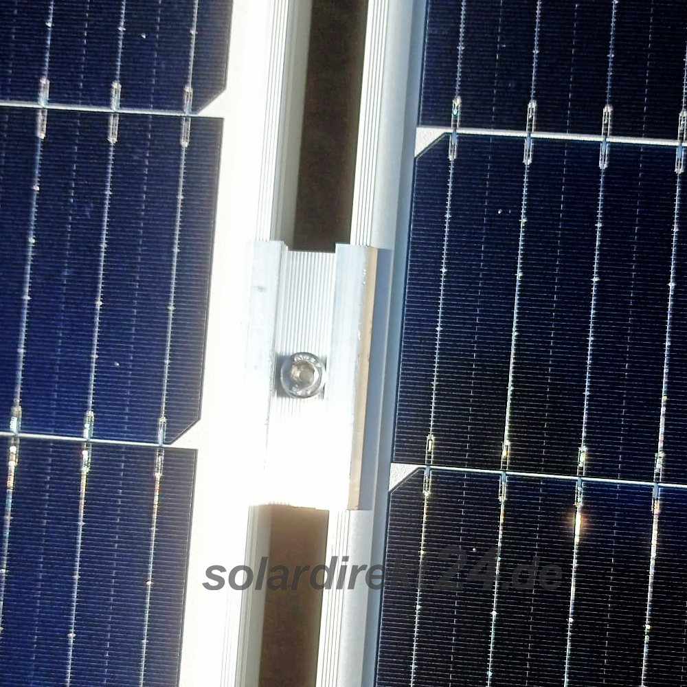 Mittelklemme-03 2er-Set Mittelklemme für 30-50 mm Module schwarz inkl. 40mm Schrauben - 0% MwSt