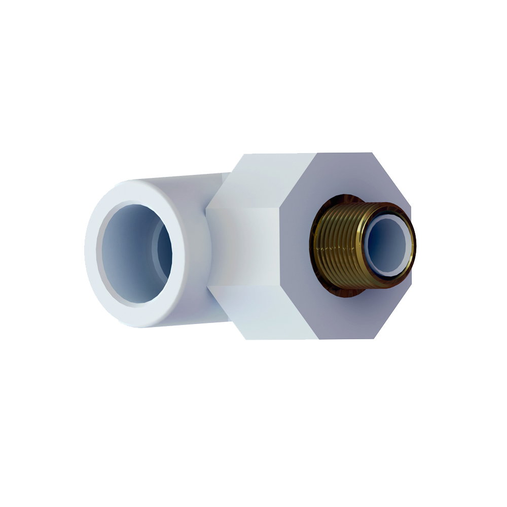 Aqua-Plus - PPR Rohr T-Stück mit Außengewinde Kunststoff Schweißsysteme 20-40 mm