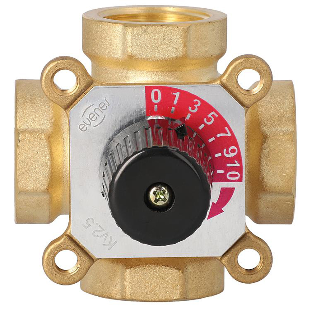 9006090-01 4-Wege-Mischer Easyflow Typ 4L – DN15 bis DN40 – Messing, Stellmotorfähig