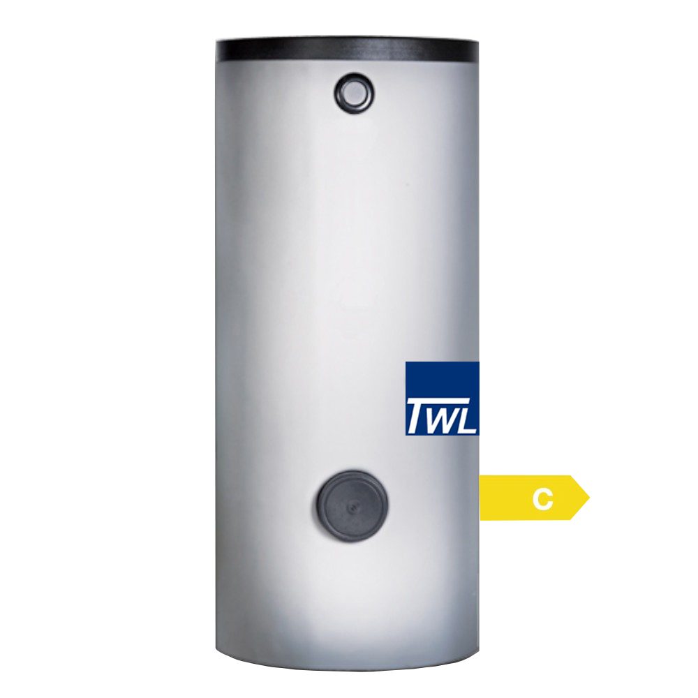 TWL Emaillierter Standspeicher 1x Wärmetauscher 400 Liter EEK-C Warmwasserspeicher