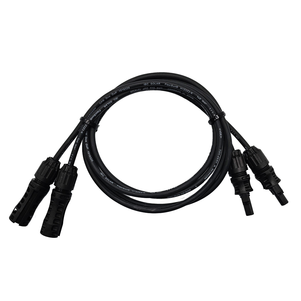 Solar Verlängerungskabel mit MC4-Steckverbindern – IBC FlexiSun 1x4mm² Schwarz - 0% MwSt.