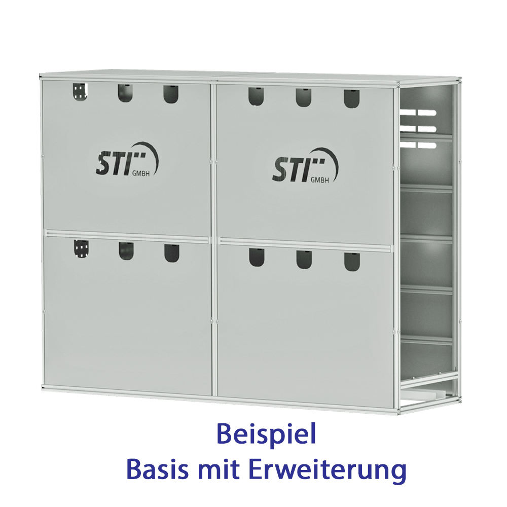 Erweiterung für STI Wechselrichterunterstand Größe XL aus Aluminium – Profi-Wetterschutz für PV-Wechselrichter & Batteriespeicher