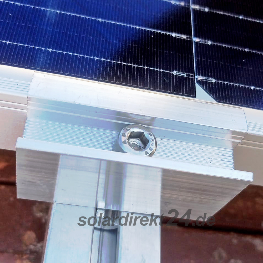 Endklemme-02 2er-Set Endklemme für 40 mm Module schwarz Solar Photovoltaik Aluminium 0% MwSt.