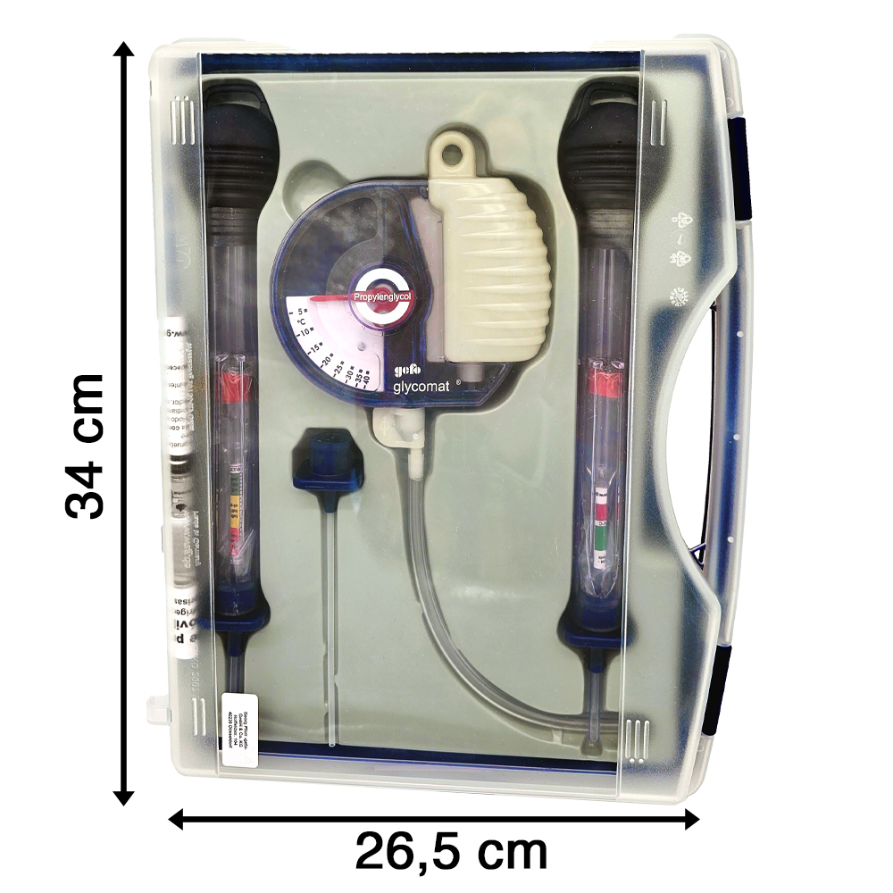 Prüfset Frostschutzprüfer Aräometer Akkusäureprüfer für Solarthermie, KFZ und Batterien Prüfset Frostschutzprüfer Aräometer Akkusäureprüfer für Solarthermie, KFZ und Batterien
