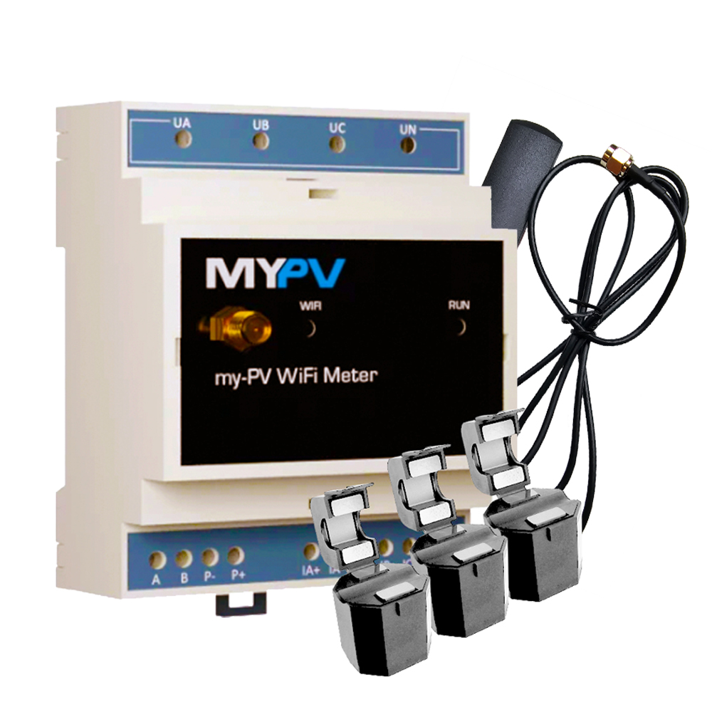 MyPV WiFi Power Meter inkl. 3x Klappstromwandler 75A 3-Phasen Messwandler WLAN