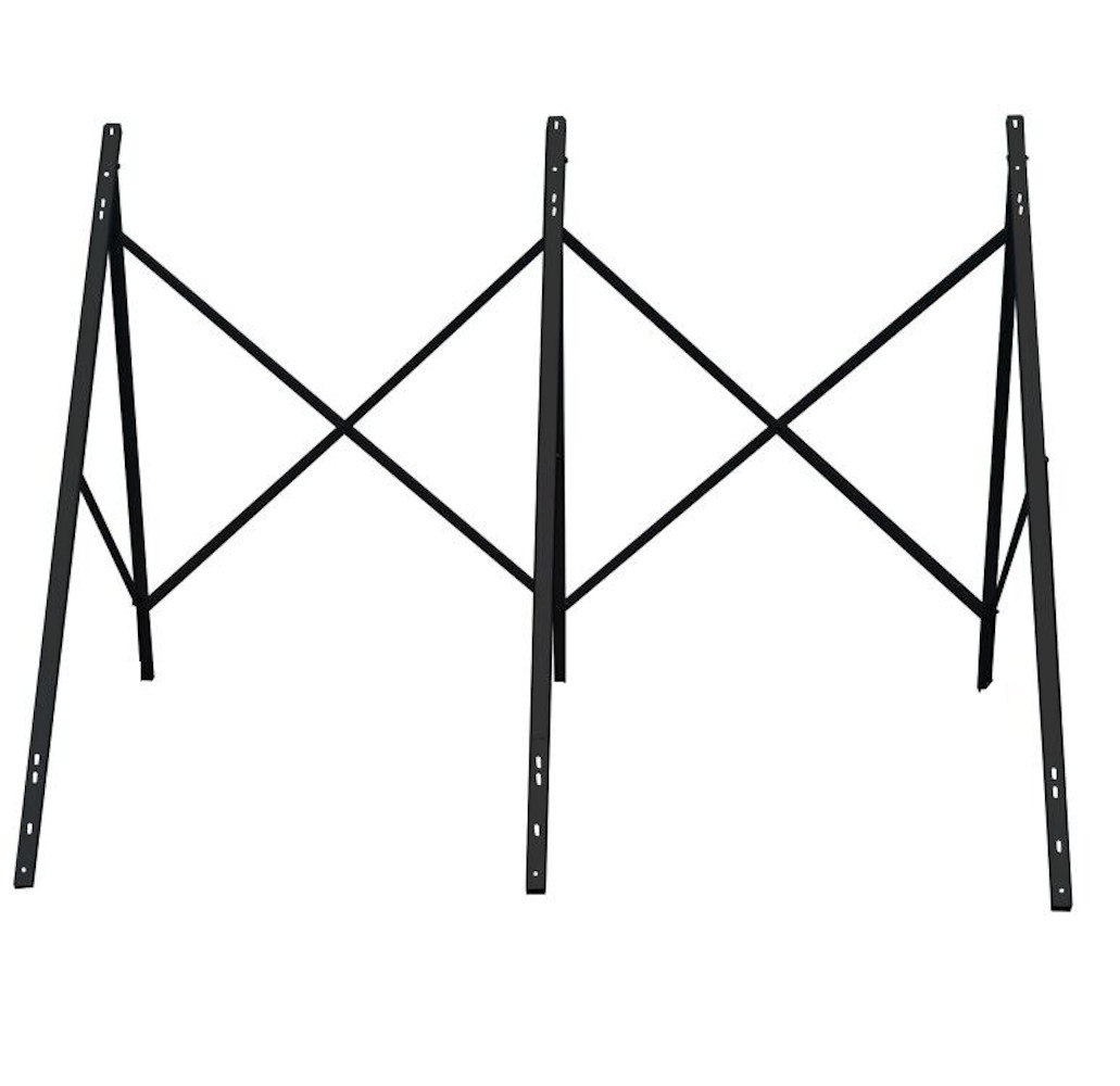 Flachdach_schwarz_1 Flachdachaufständerung 45° für Eurotherm-Solar PRO Vakuumröhrenkollektor 30R - Black Line