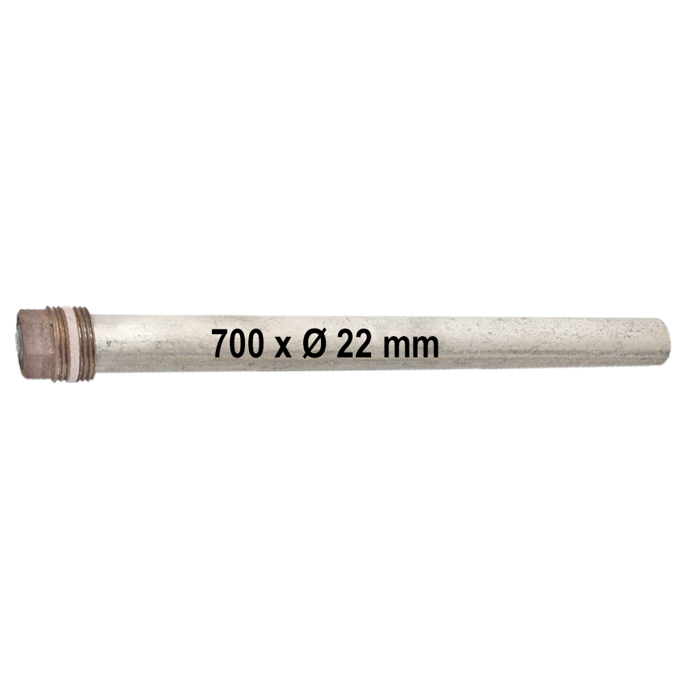 Magnesiumanode 700 x Ø22 mm, DN20 3/4" Opferanode Schutzanode Verzehranode