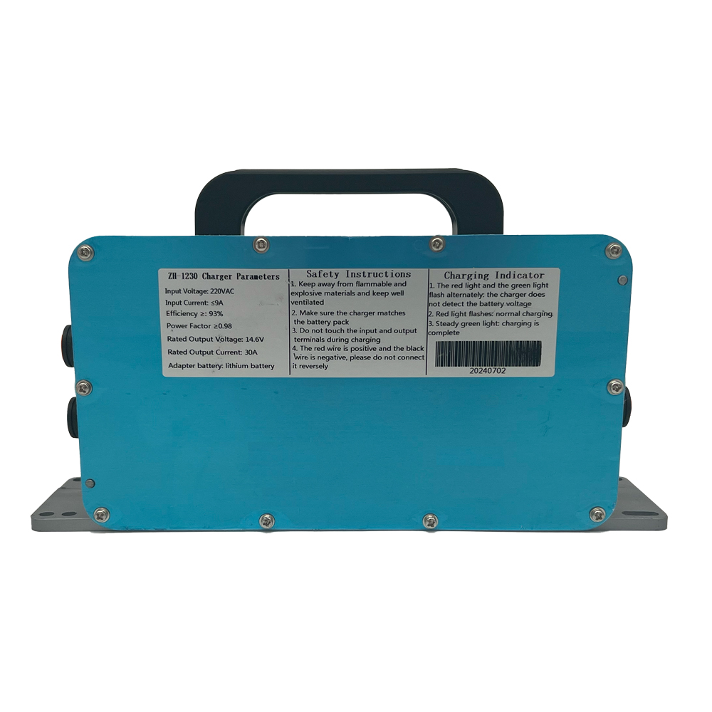 Hochfrequenzladegerät 14.6V - 30A LiFePO4 Akku Ladegerät für 12V / 12,8V LiFePO4 Batterien und Bleiakkus
