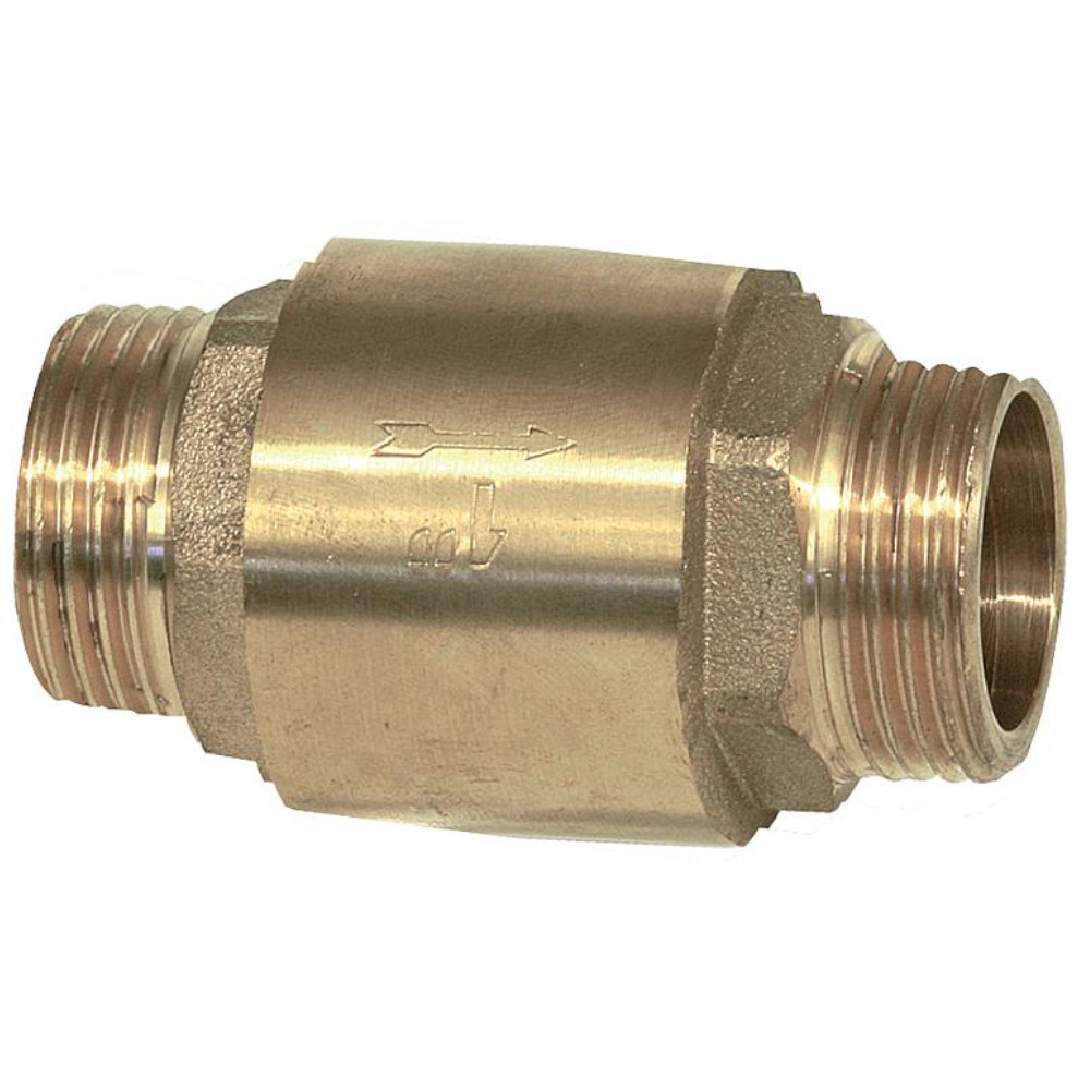 9051157-01 Rückschlagventil 3/8" bis 1 1/4" AG beidseitig Schwerkraftbremse bis 110 °C