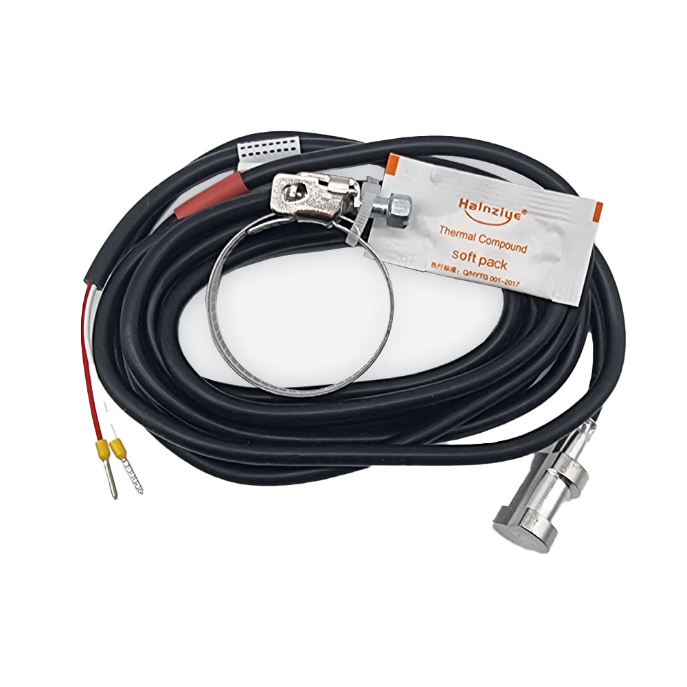 Rohranlegefühler PT1000 mit Aluminium-Prisma, 2,5 m Silikonleitung