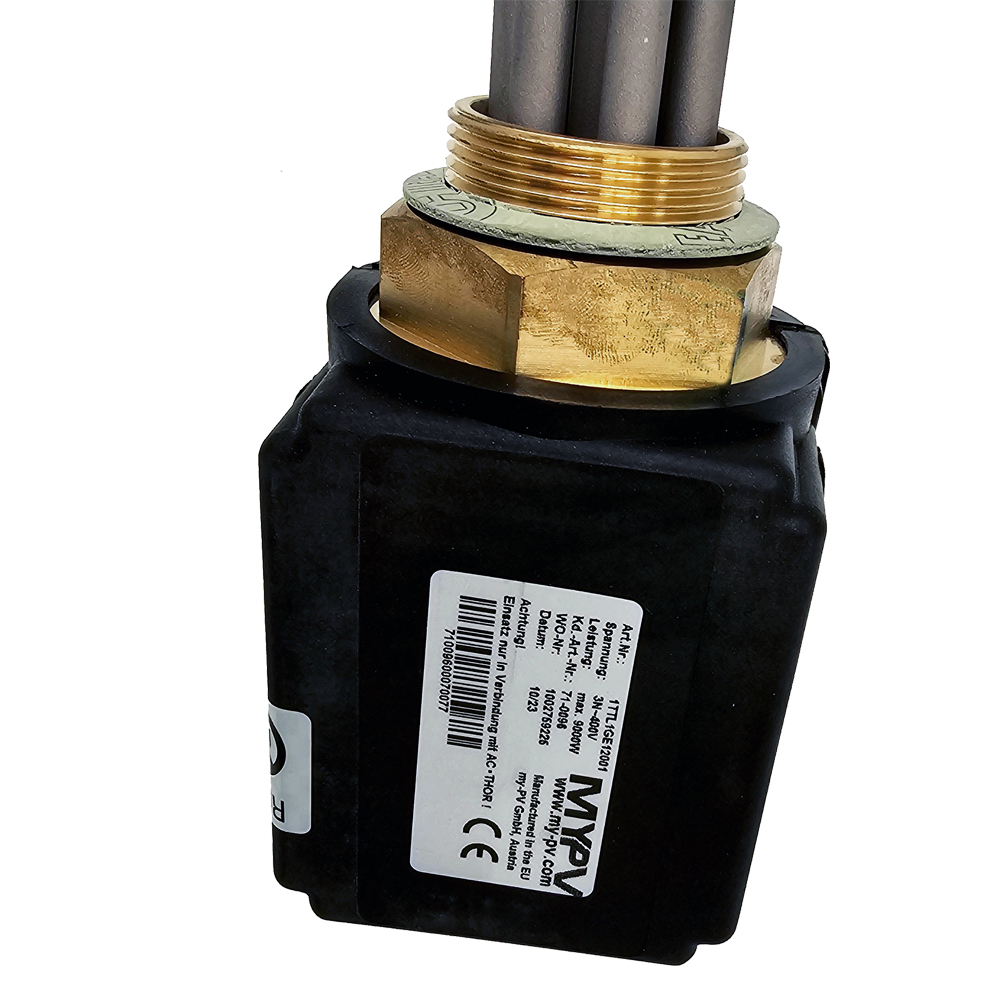 MyPV Elektroheizstab 9kW Gewinde 1 1/2" regelbar mit AC-Thor 9s Manager MyPV Elektroheizstab 9kW Gewinde 1 1/2" regelbar mit AC-Thor 9s Manager