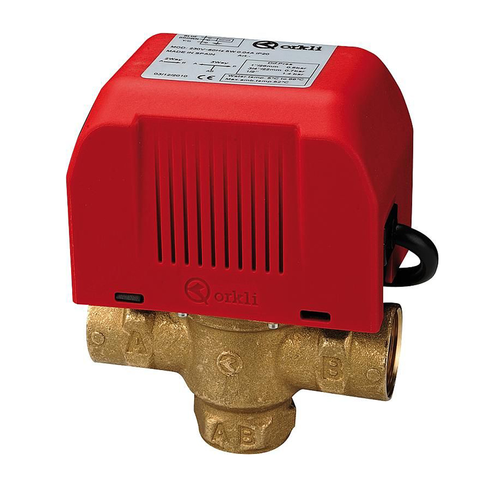 Orkli-Drei-Wege Orkli Drei-Wege-Zonenventil IG oder AG mit Motor Umschaltventil Dreiwegeventil