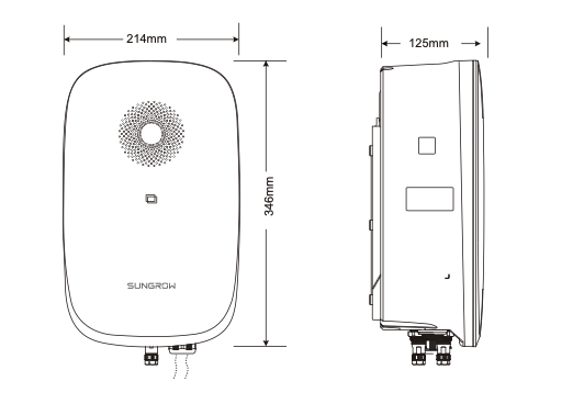 Sungrow AC22E-01 Wallbox 22 kW mit 7 m Typ-2 Kabel – WLAN, LAN, RFID, PV-Überschussladen, IP65, 11/22 kW einstellbar