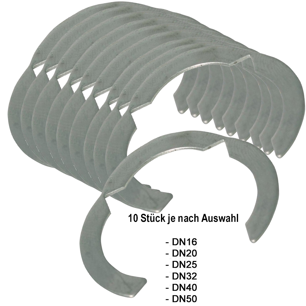 10 Stück Segmentringe Wellrohr Einlegering DN16 DN20 DN25 DN32 DN40 DN50
