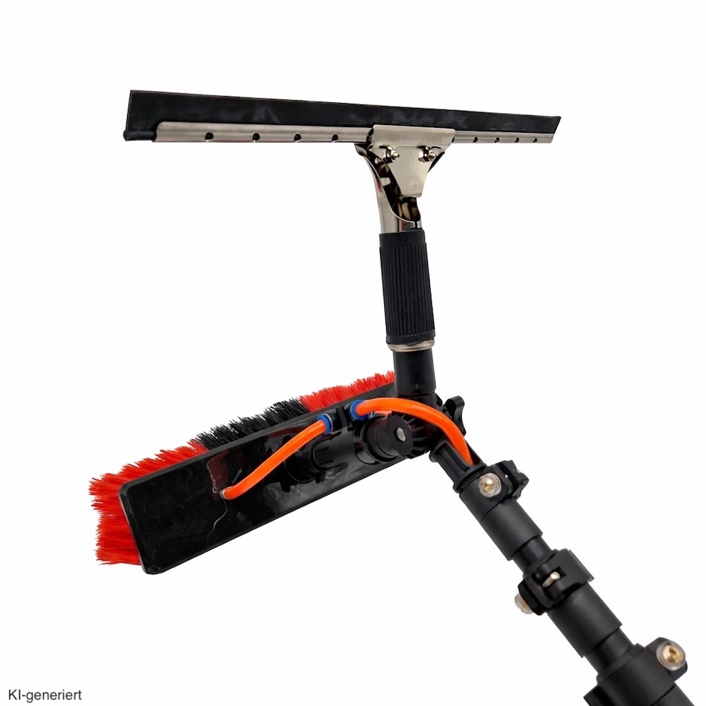 Teleskop-Reinigungsbürsten oder Abzieher – Aluminium-Waschbürsten für Solarmodule und hohe Flächen