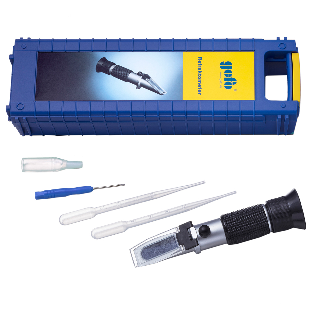 Refraktometer-Set Bestimmung des Frostschutzgehaltes für Solar- und Heizungsanlagen, PKWs und Batterien Refraktometer-Set Bestimmung des Frostschutzgehaltes für Solar- und Heizungsanlagen, PKWs und Batterien