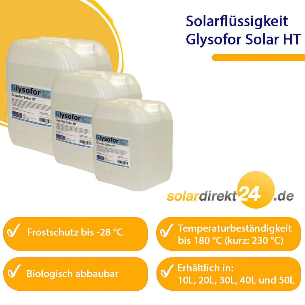 Hochtemperaturbeständige Solarflüssigkeit Glysofor Solar HT Solarliquid