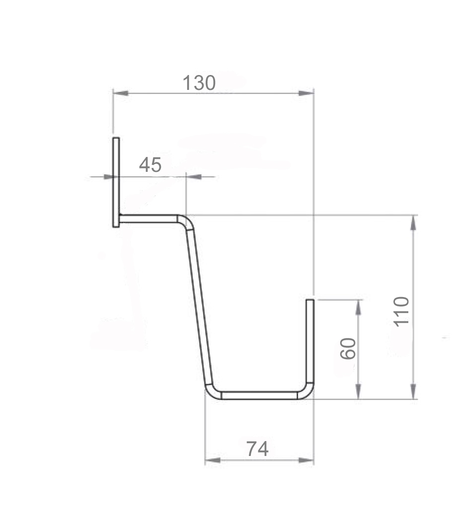 Dachhaken Edelstahl für Dachsteine, Dachziegel und Dachpfannen