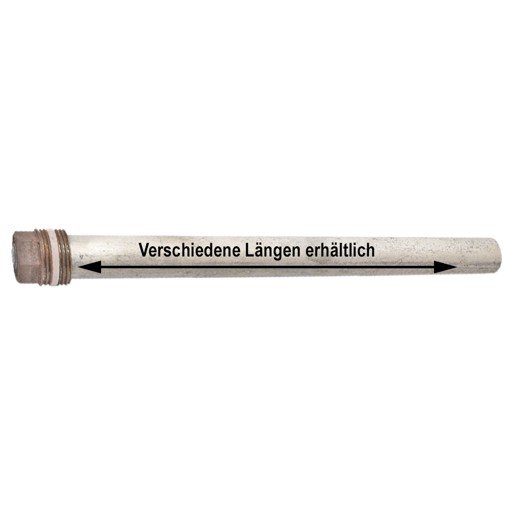 Magnesiumanode 3/4" bis 1 1/2" Opferanode Schutzanode Stabanode Verzehranode
