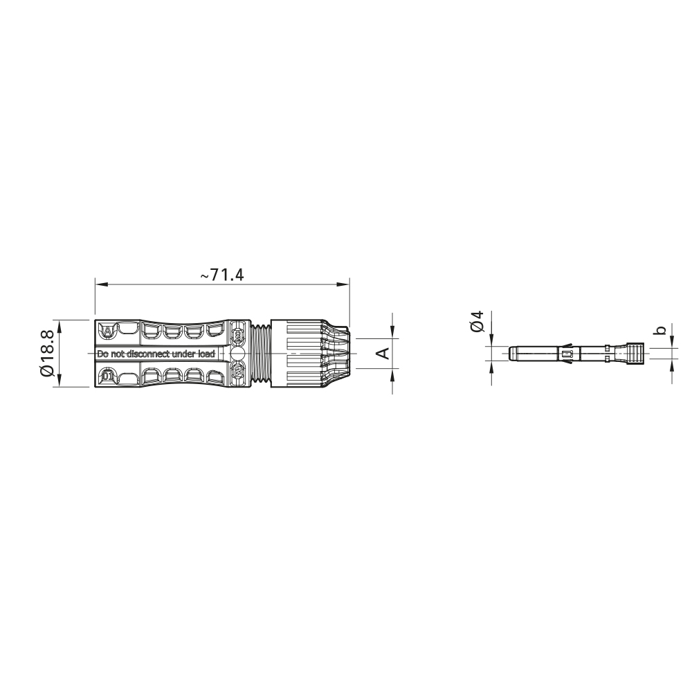 MC4-Evo2-Stecker-01 MC4-Evo2 PV-Steckverbinder – Stecker für 4–6 mm² Solarkabel – 1500 V DC – 39 A – Crimpanschluss - 0% MwSt