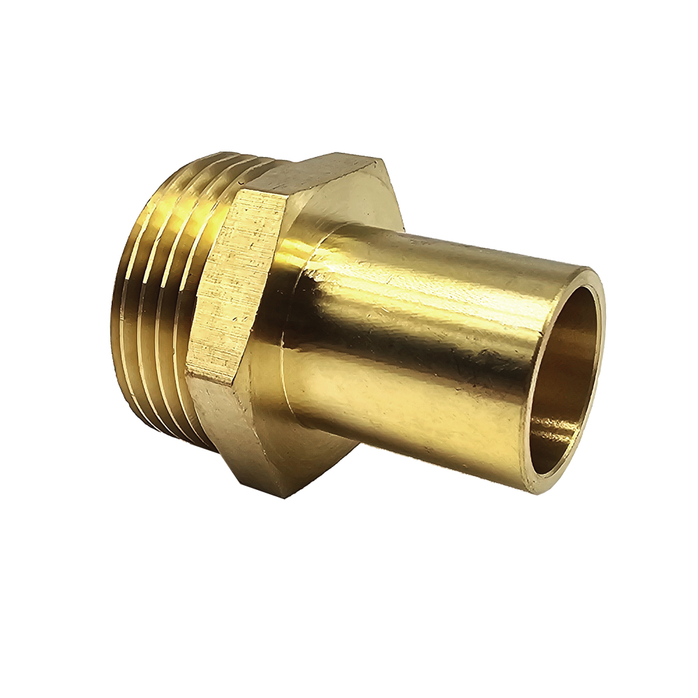 Rohranschluss 3/4" oder 1" x 22mm Messing Rohrstutzen einseitig flachdichtend Wellrohr Rohranschluss 3/4" oder 1" x 22mm Messing Rohrstutzen einseitig flachdichtend Wellrohr