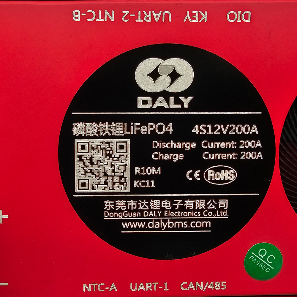 DALY Smart BMS LiFePO4 4S 12V 200A Battery Protection Board UART/RS485/CAN Balancing USB Bluetooth - 0% MwSt.