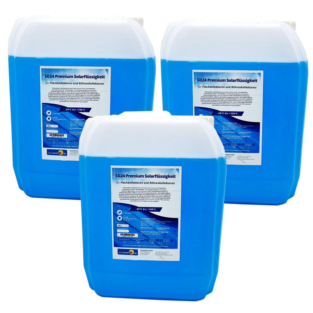 Solarflüssigkeit Frostschutz bis -28°C Wärmeträgermedium Solarliquid - Blau 30L