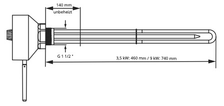 MyPV HEA-THOR 3,5 kW Elektroheizstab für dynamische Stromtarife ohne PV-Anlage