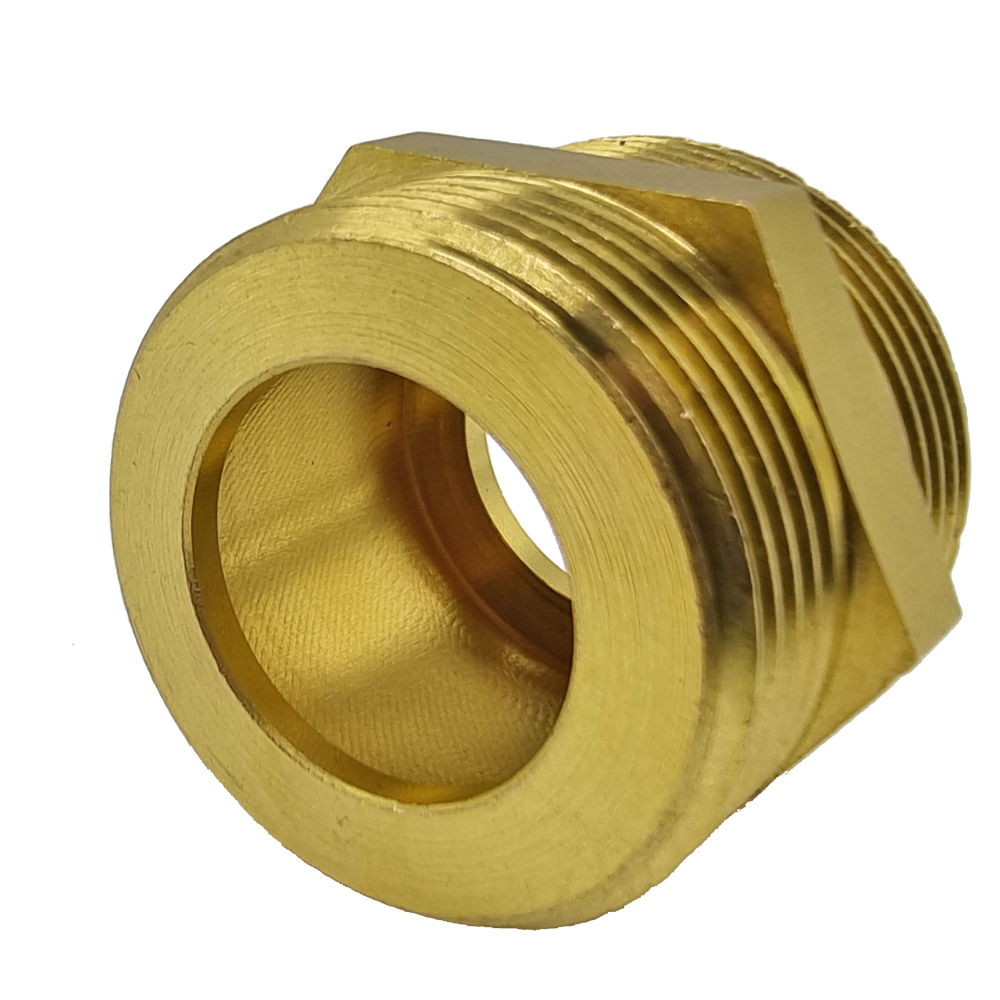 Doni-004 Messing Doppelnippel 3/8" bis 1 1/2" - beidseitig flachdichtend - Trinkwasser geeignet