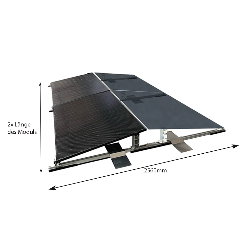 Solar Halterung Flachdach Ballast Montageset Dach Befestigung für 4 Solarmodule