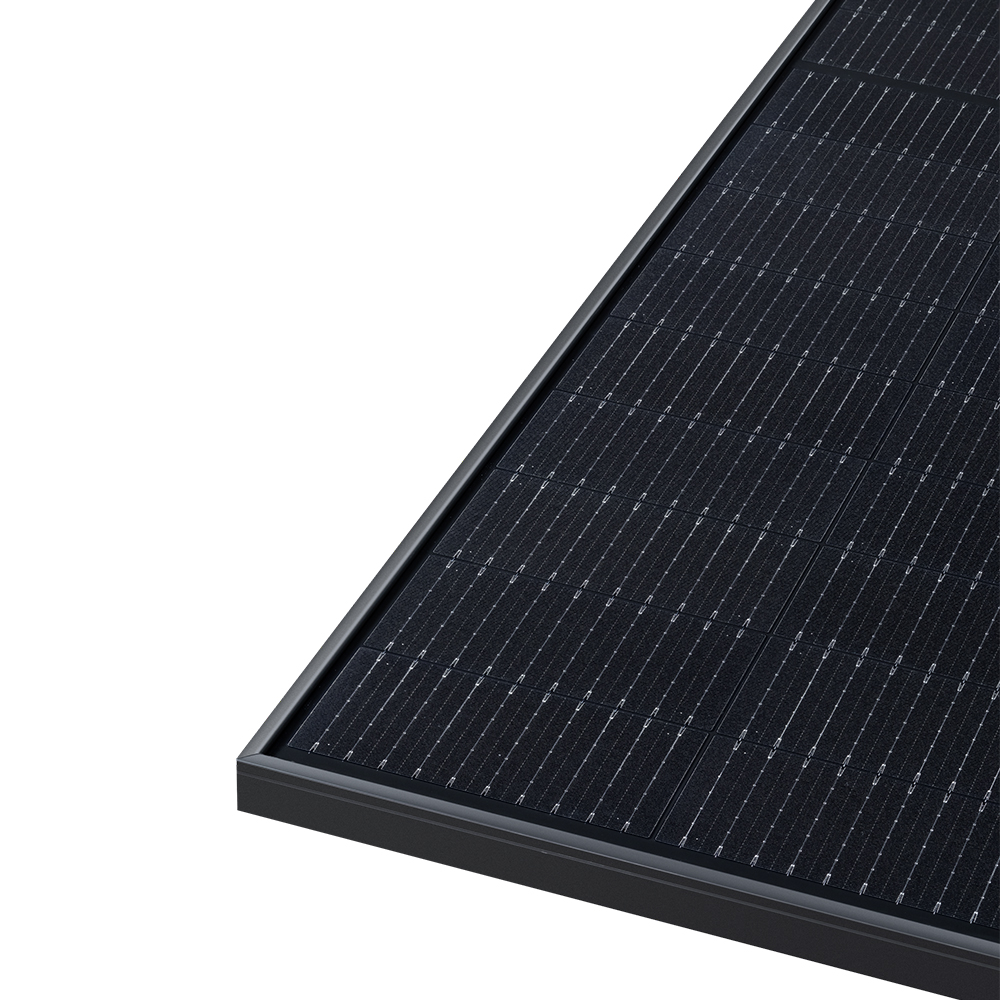 1800Wp Balkonkraftwerk 4x450Wp Jolywood Fullblack + Growatt NEO 1600M-X2 (drosselbar auf 800W) Wechselrichter + Solarhalterung für Fassade oder Schrägdach