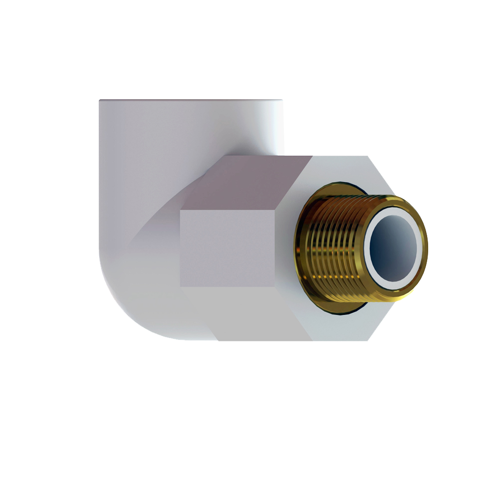 Aqua-Plus - PPR Rohr Winkel-Kupplung 90° mit Außengewinde Kunststoff Schweißsysteme 20-40 mm