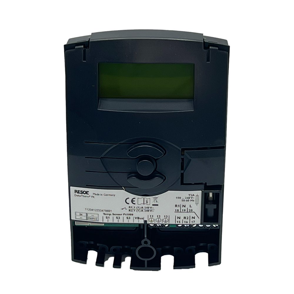 Feststoffkesselregler Resol DeltaTherm FK (inkl. 3 x PT1000 Fühler - 1 x FKP6 - 2 x FRP6)