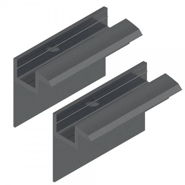 2er-Set Endklemme für 35 mm Module schwarz Solar Photovoltaik Aluminium