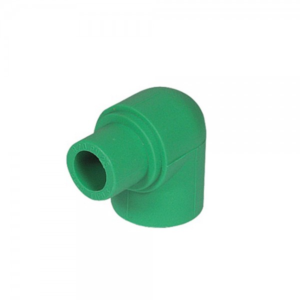 Aqua-Plus - PPR Rohr Winkel 90° Kupplung / Stecker d = 20 mm, grün