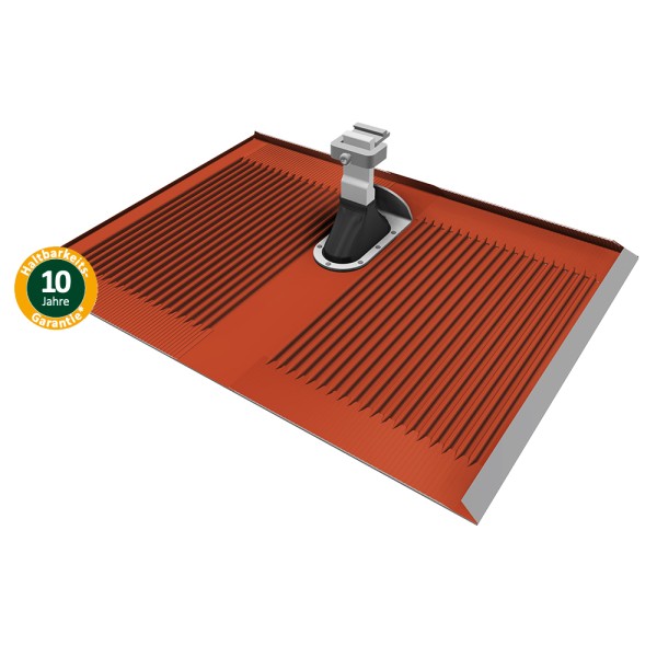 SL Rack Alpha-Platte ROT Solardachplatte mit Dachhaken Blechziegel Blechersatzziegel