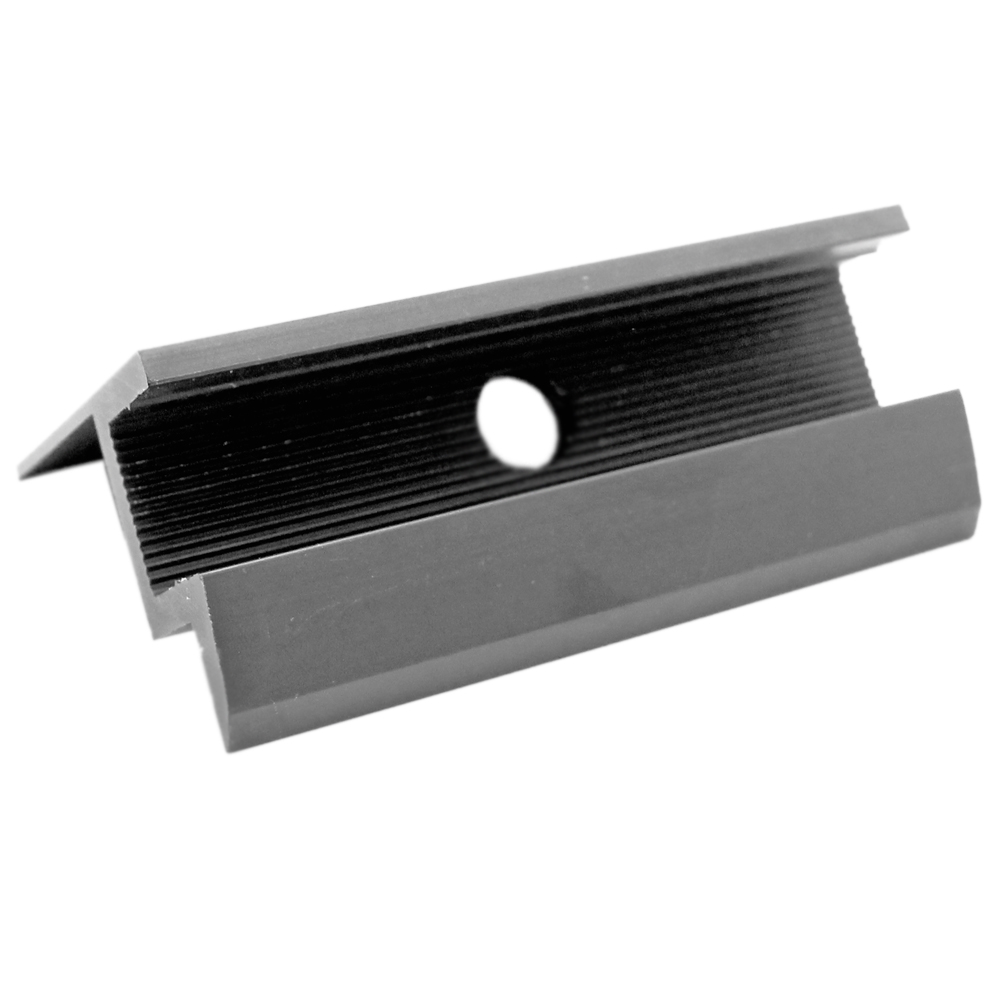 Endklemme Klickfix schwarz/Aluminium eloxiert für gerahmte Photovoltaik-Modul 
