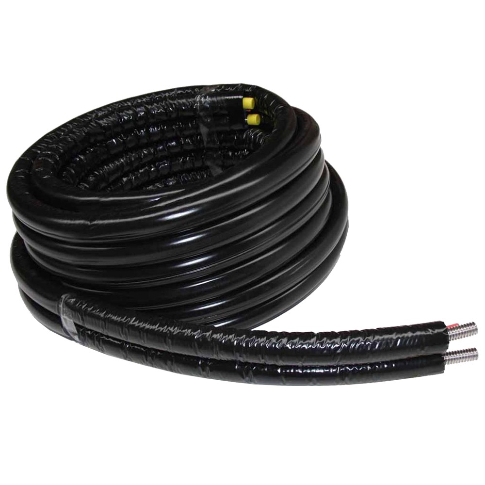 TÜV Geprüfte Isolierung 10m Isoliertes Solar-Doppelwellrohr Aus Edelstahl  DN16 – Mit Fühlerleitung & Starker Isolierung Solarrohr Mit Fühlerleitung  13mm Isolierung TÜV Geprüft